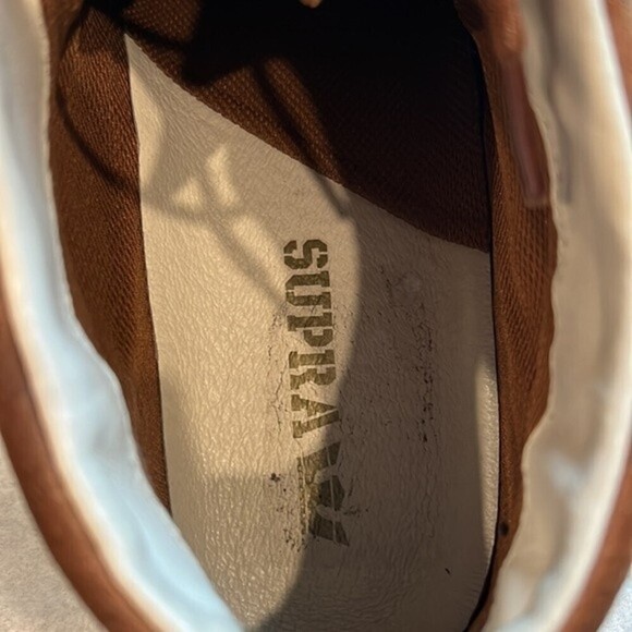 Supra Charles Suede Sneakers Brown/Bone Men SZ US 9.5 UK 8.5 - Picture 9 of 10